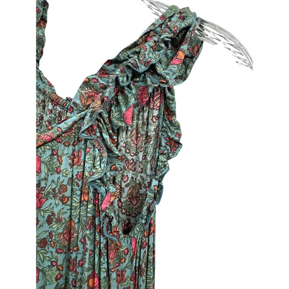 Natural Life Havana Nights Floral Tassel Boho Tiered Maxi Dress Festival M - Picture 10 of 10